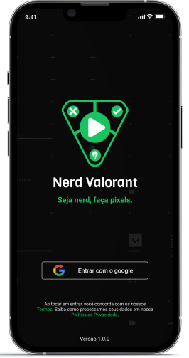 mockup do aplicativo nerd valorant